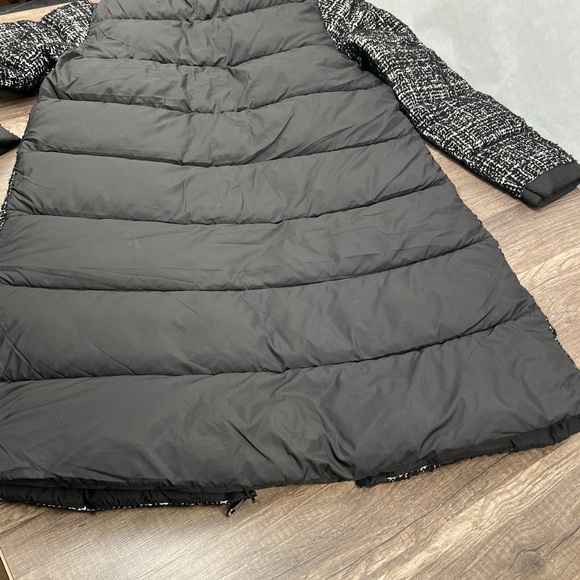 Bernardo Black and Gray Tweed Puffer Jacket - Picture 6 of 6